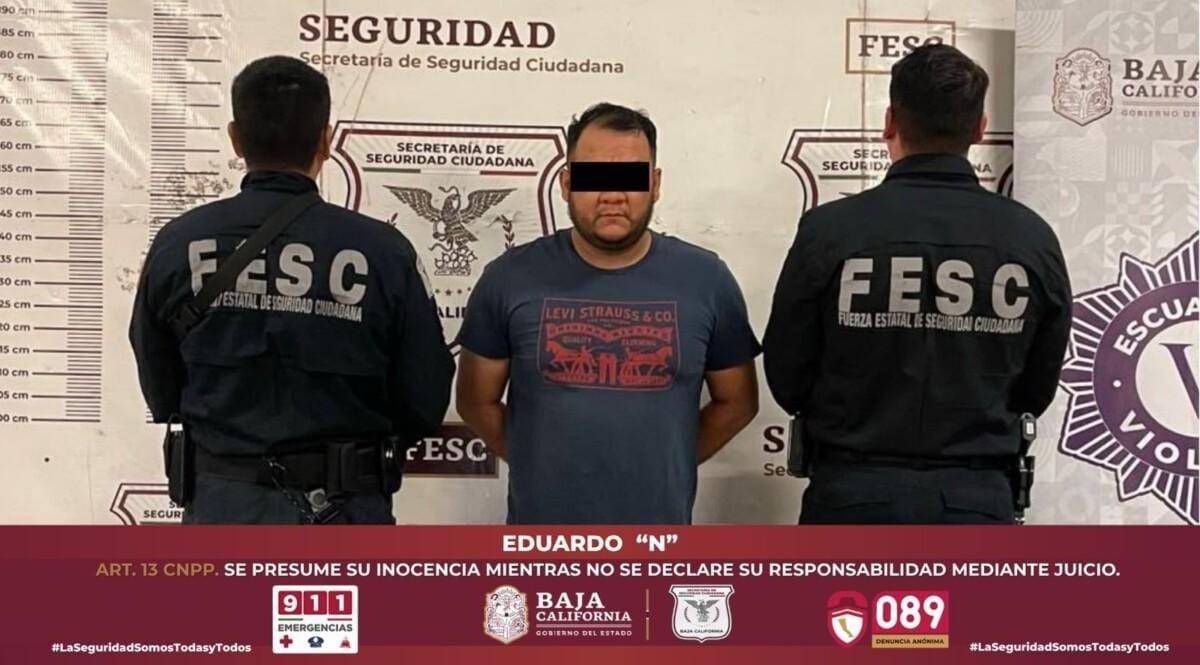 RESCATA ESCUADRÓN VIOLETA A MENOR Y DETIENE A HOMBRE ACUSADO DE VIOLENCIA FAMILIAR EN TIJUANA