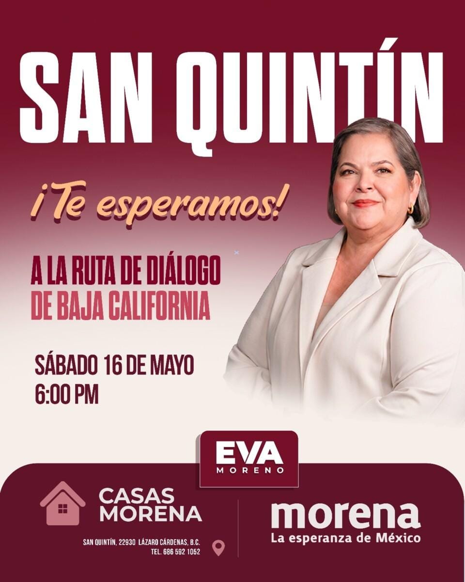 EVAM}GELINA MORENO GUERRA ESTARÁ HOY EN SAN QUINTÍN COMO PARTE DE SU RECORRIDO POR EL ESTADO