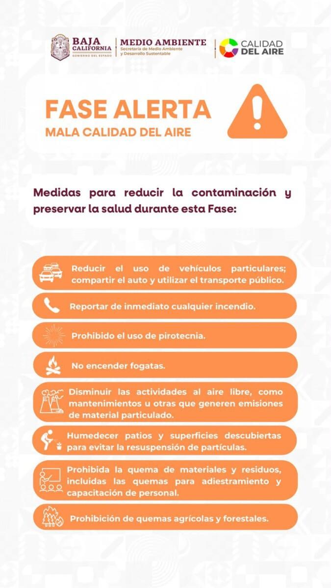 FRENTE A LA ALERTA NARANJA POR MALA CALIDAD DEL AIRE EN MEXICALI, LA SECRETARÍA DE PROTECCIÓN AL AMBIENTE EMITE UN A SERIE DE RECOMENDACIONES, NADIE VIGILA QUE SE CUMPLAN