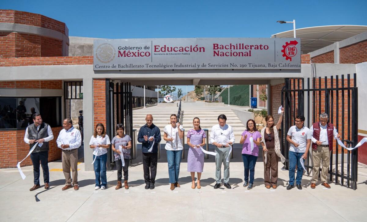 Acompaña Ismael Burgueño a presidenta Claudia Sheinbaum a la inauguración del CBTIS 290 y entrega de becas Rita Cetina
