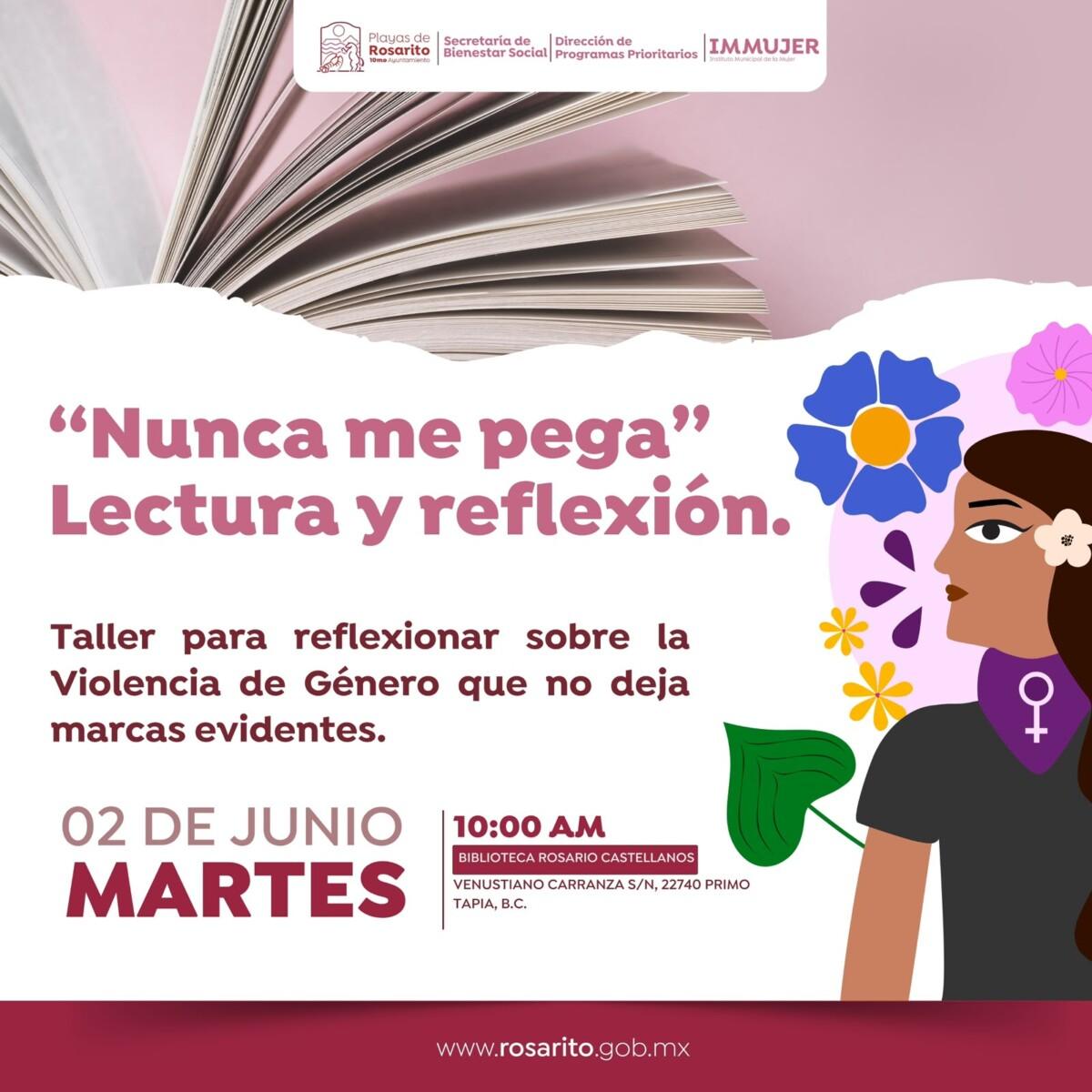 Gobierno Municipal invita a reflexionar sobre la violencia de género a través de la lectura