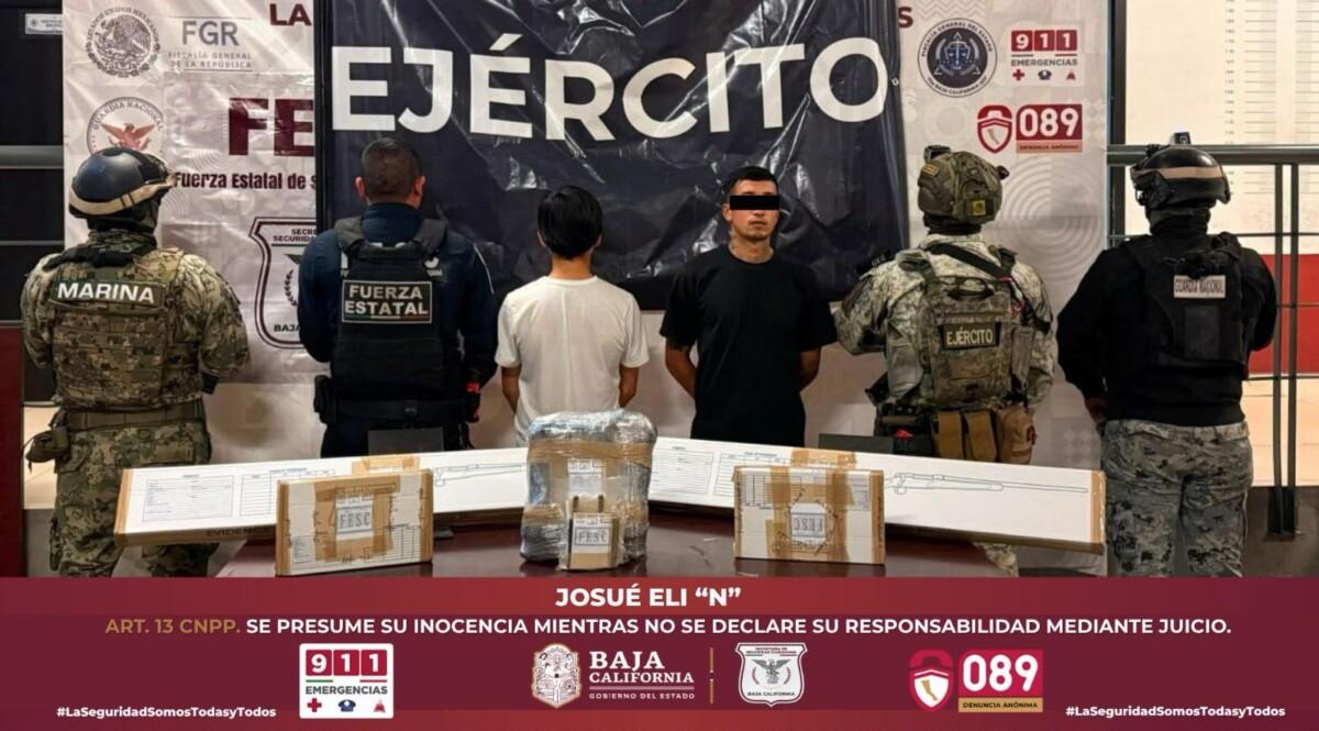 DETIENE FUERZA ESTATAL A PRESUNTOS SICARIOS EN TIJUANA, UN DE ELLOS ES MENOR DE EDAD