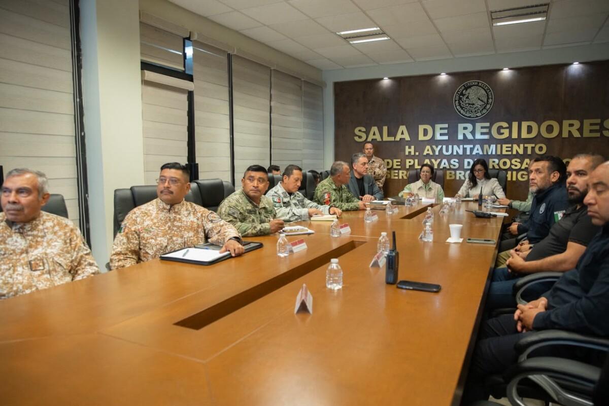 Autoridades priorizan la coordinación institucional para fortalecer la seguridad y la paz en Playas de Rosarito