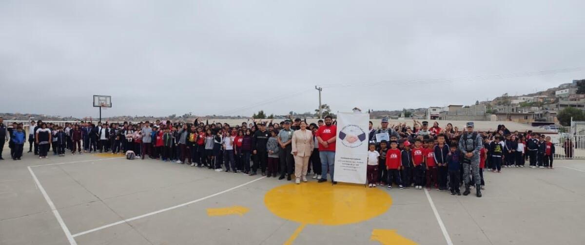 Guardia Nacional y Manos Unidas en BC, llevaron a cabo Jornada de Prevención, Conferencia de Ciberseguridad e IA, Deporte, Módulos informativos, Reforestación, Valores y Amor a México., con la niñez de BC.
