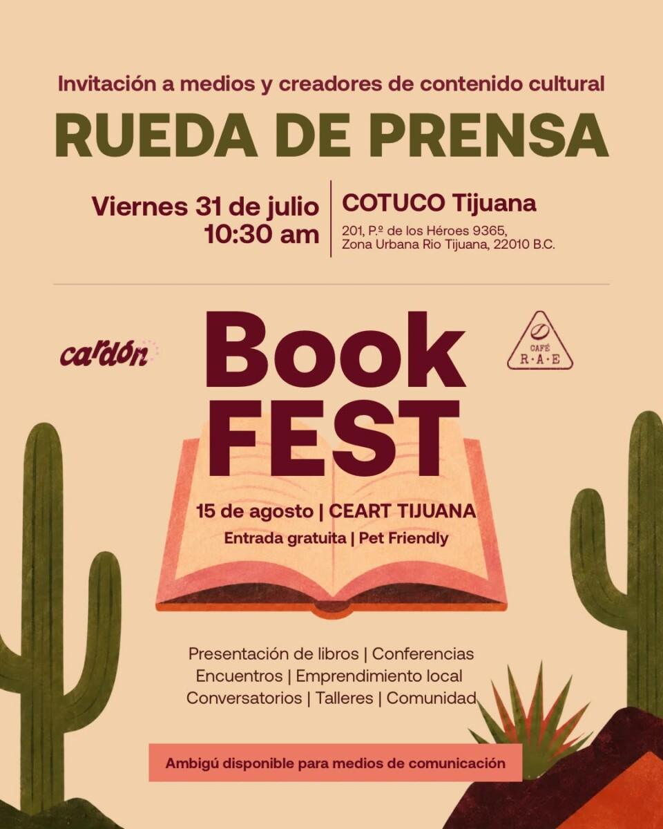 HOY EN CONFERENCIA DE PRENSA DARÁN A CONOCER DETALLES DE BOOK FEST, A REALIZARSE EN CEART