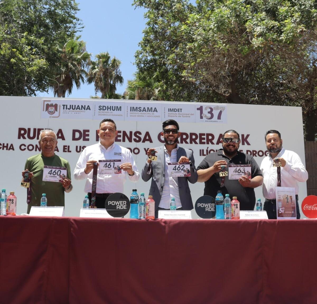 Presenta XXV Ayuntamiento de Tijuana Carrera 5K ‘Lucha contra el Uso Indebido y el Tráfico Ilícito de Drogas’