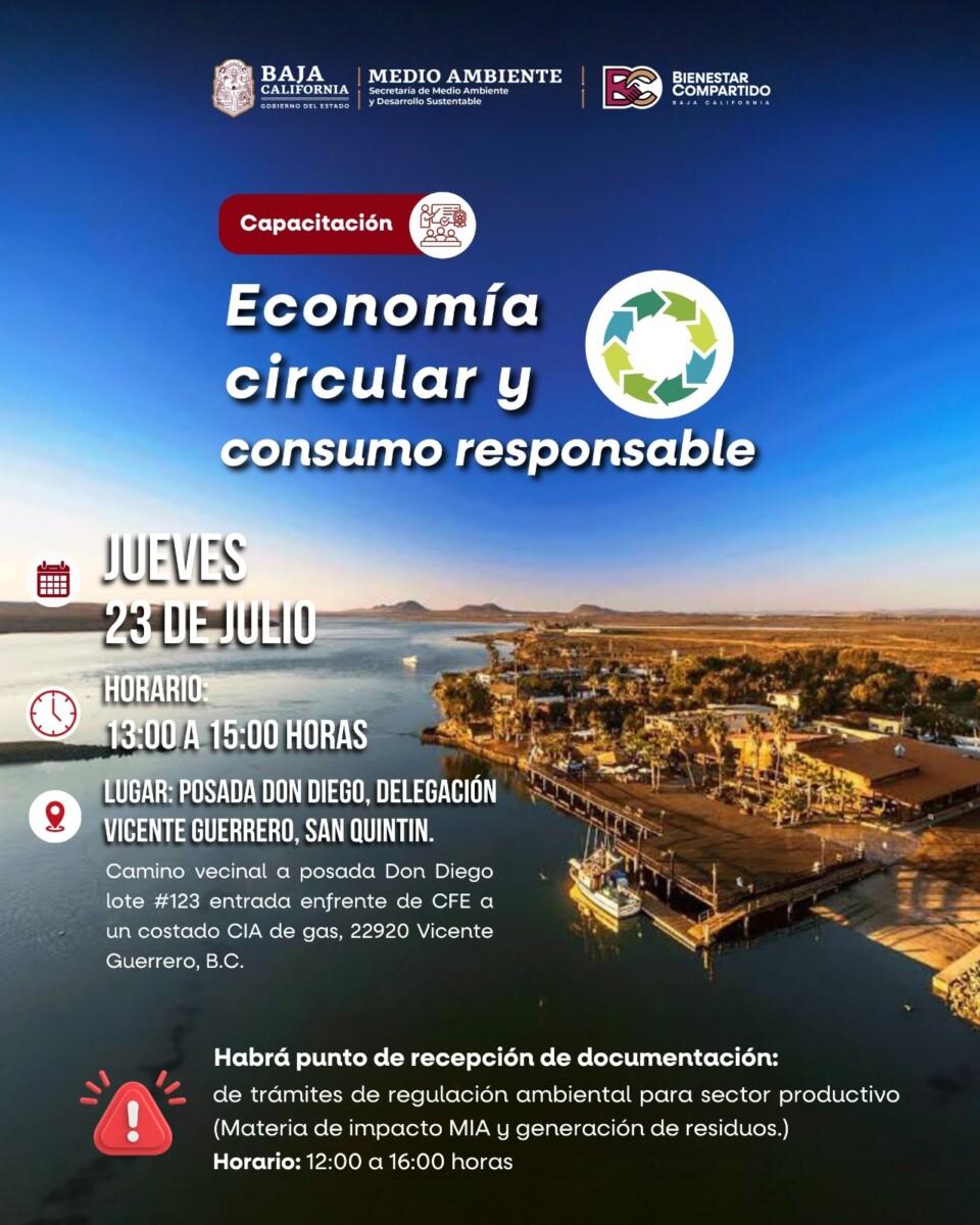 SECRETARÍA DE MEDIO AMBIENTE INVITA A CAPACITACIÓN SOBRE ECONOMÍA CIRCULAR Y CONSUM O RESPONSABLE