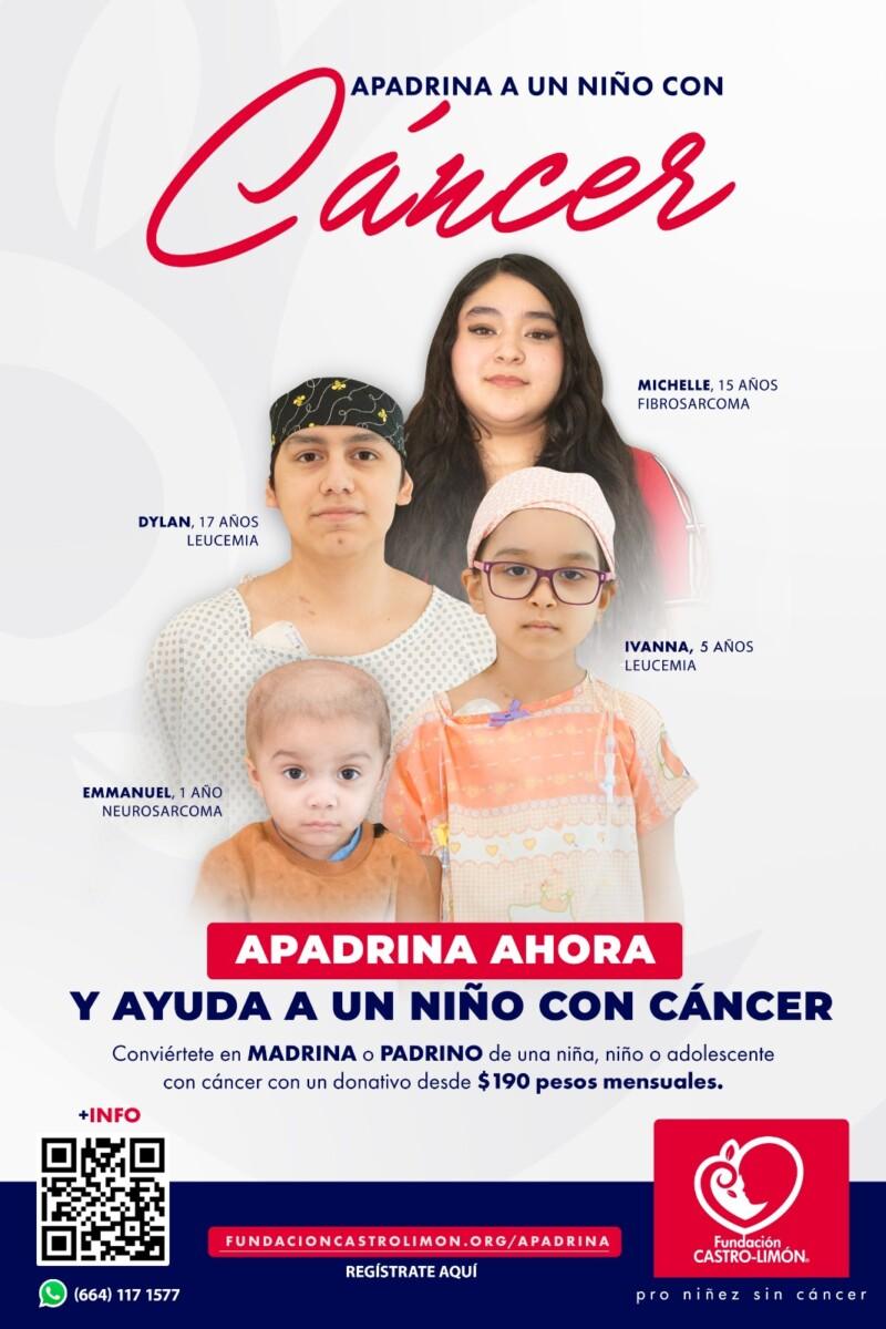 “APADRINA UNA ESPERANZA DE VIDA” LLAMADO DE LA FUNDACIÓN CASTRO LIMÓN PARA APOYAR NIÑOS CON CÁNCER