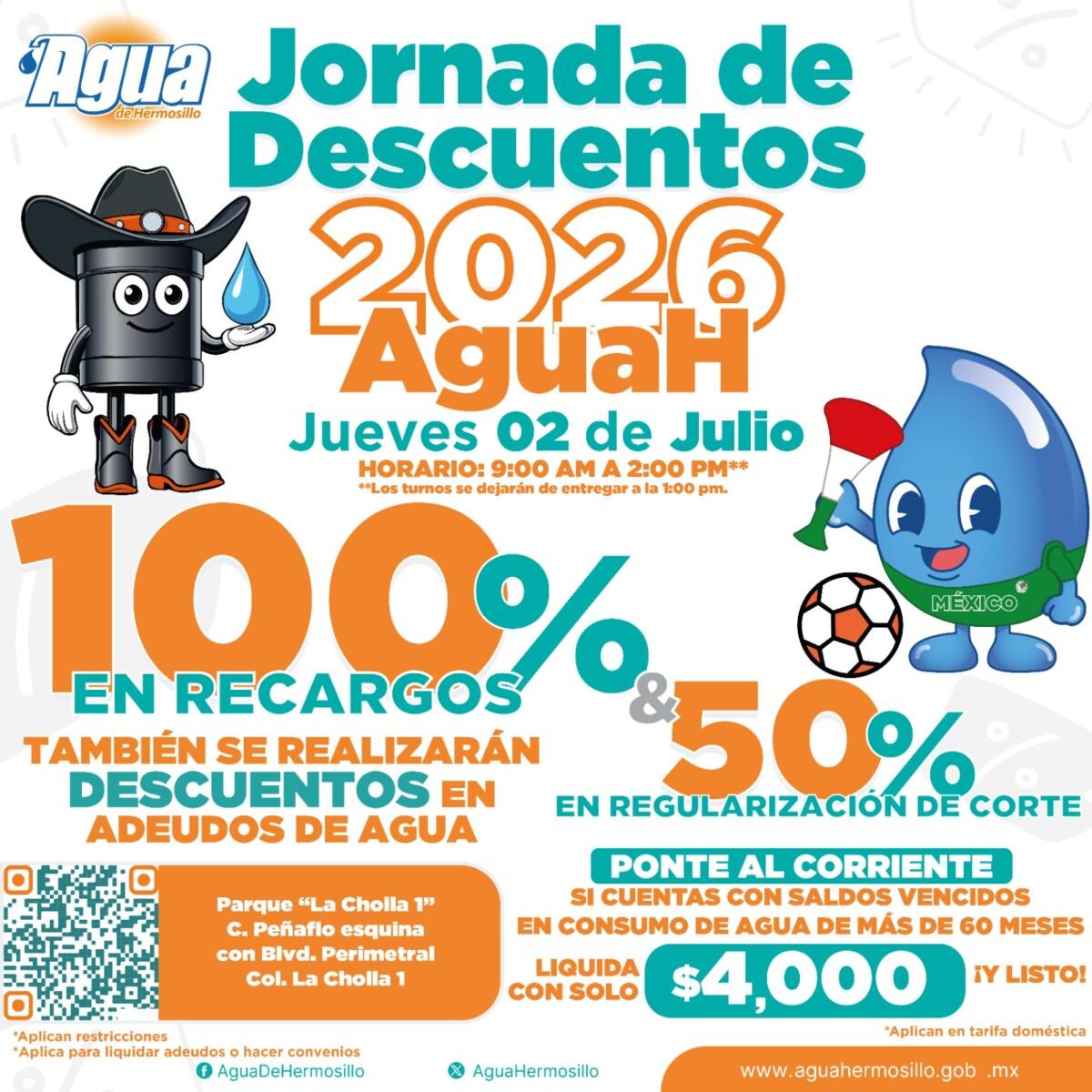 Visitará La Cholla la jornada de descuentos de Agua de Hermosillo