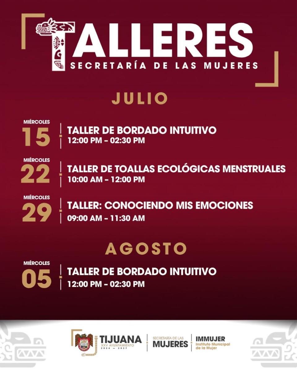 Impulsa Gobierno de Tijuana talleres gratuitos para fortalecer el bienestar y la autonomía de las mujeres