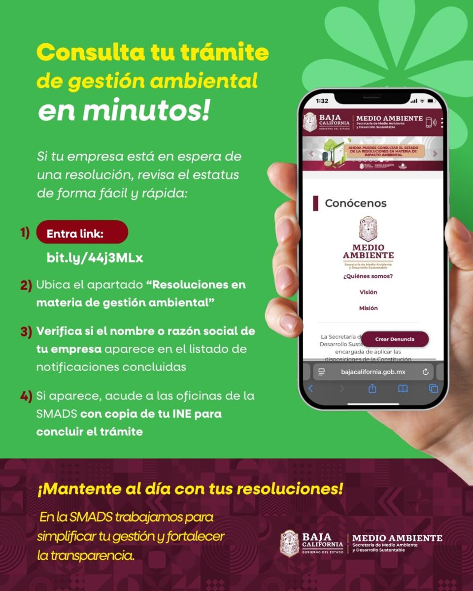 TRÁMITES AMBIENTALES EN LÍNEA: CONOCE EL ESTATUS DE TU RESOLUCIÓN EN MATERIA DE GESTIÓN AMBIENTAL