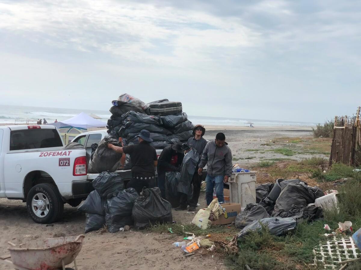 Playas limpias: ZOFEMAT retira 10 toneladas de residuos en Rosarito