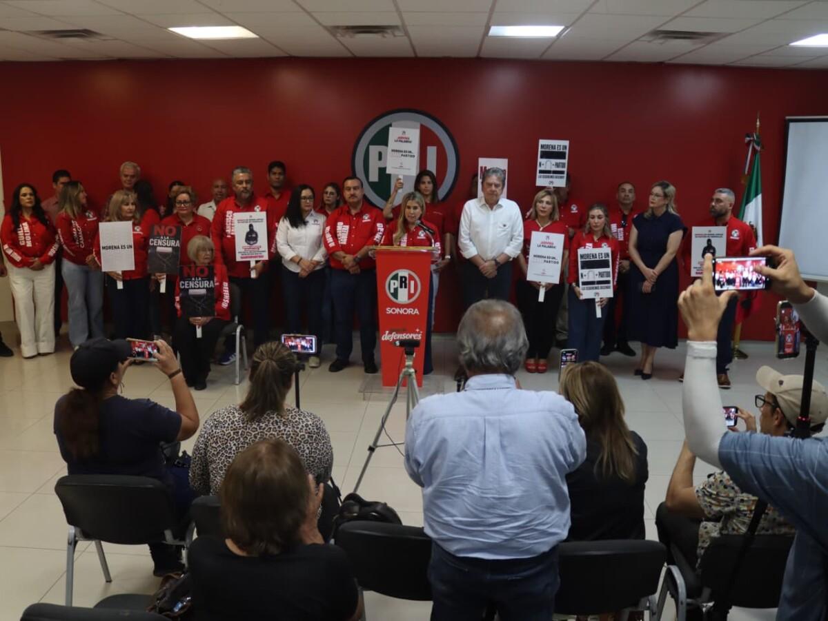 En respaldo a Alito Moreno, defiende PRI Sonora libertad de expresión y rechaza censura a la crítica política