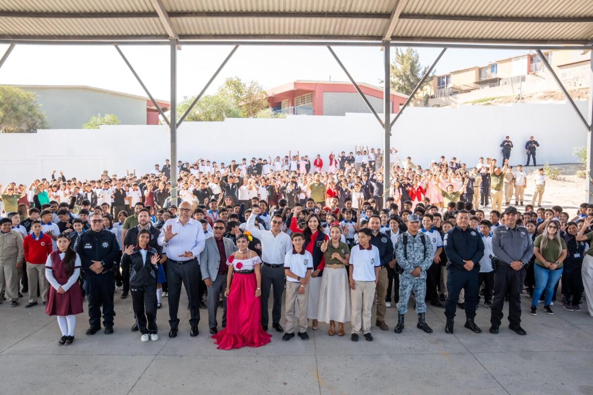 Refrenda Gobierno Municipal su compromiso con las juventudes en el ‘Lunes Cívico’ en la Secundaria General No. 24